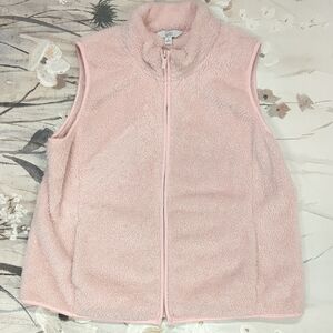 Croft & Barrow Soft Pink Fleece Vest